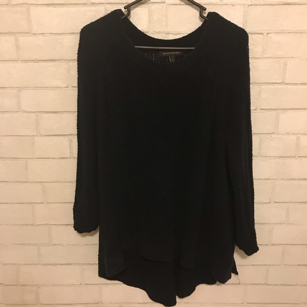 Navy blue knit sweater